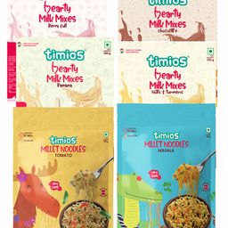 timios Banana, Chocolate, Berry Blast, Turmeric Swirl Milk Mix - 250 gm Each & Instant Noodles Tomato & Masala Flavour - 190 gm Each-46