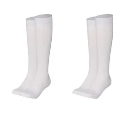 MUKHAKSH Unisex White Socks-picture-4