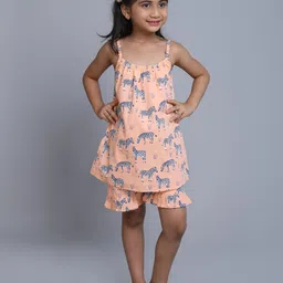 Little Clothings Girls Pure Cotton Animal Printed Night Suit-picture-47