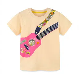 LULU & SKY Boys Typography Printed V-Neck T-shirt-picture-31