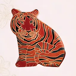 MAATIR DESIGNS Red & Black Tiger Showpiece-image-1
