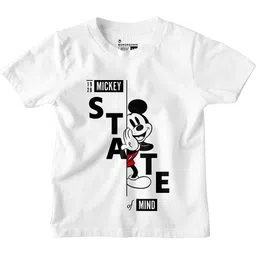 BonOrganik Boys Mickey Mouse Graphic Printed Round Neck Cotton T-shirt-11