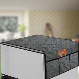The Furnishing Tree Grey Printed Refrigerator Cover-image-31