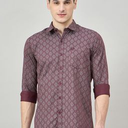 Duke Men Slim Fit Ethnic Motifs Printed Spread Collar Cotton Casual Shirt-image-97