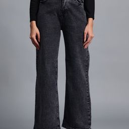 HERE&NOW Women Wide Leg High-Rise Light Fade Jeans-picture-38