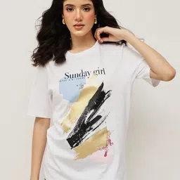 The Roadster Lifestyle Co Graphic Printed Pure Cotton Relaxed Fit T-Shirt-picture-37