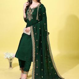 KALINI Women Embroidered Straight Kurta Set-picture-36