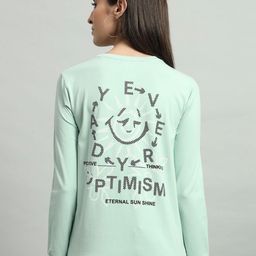 AECK Women Biker Printed Hooded T-shirt-image-40