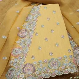 Soch Embroidered Silk Chiffon Unstitched Dress Material-image-93