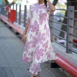 GoSriKi Women Floral Printed Regular Kurta with Palazzos-picture-31