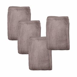 HOUSSE 4-Pcs Grey Vogue-Dotted Hand Towels-16