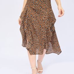 DressBerry Animal Skin Printed Ruffle Skirt-image-36