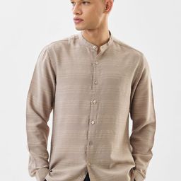 Snitch Slim Fit Horizontal Stripes Formal Shirt-image-23