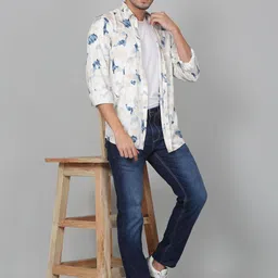 Cantabil Men Original Opaque Printed Casual Shirt-image-34