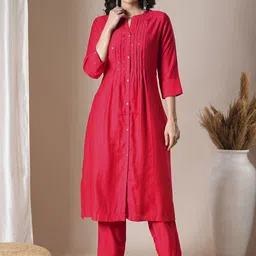 FASHOR Embroidered Top With Trouser Co-Ords-image-20