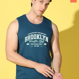 WOOSTRO Pack Of 2 Printed Combed Cotton Gym Vests VWS26(BKLN PEACOCK)(RUN ORANGE)-image-67