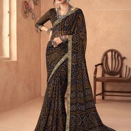 Reboot Fashions Bandhani Embroidered Pure Chiffon Bandhani Saree-picture-29