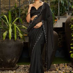 Sitanjali Embellished Sequinned Saree With Blouse Piece-13