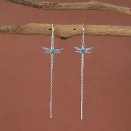 Clara 925 Sterling Silver Rhodium-Plated Drop Earrings-30