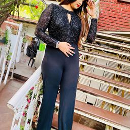 MADE FOR HER LABEL Basic Jumpsuit with Embellished-picture-10