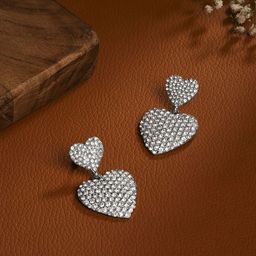 Accessorize Heart Shaped Drop Earrings-16