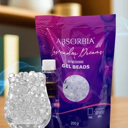 Absorbia Lavender Dreams Gel Beads Air Freshener - 200g With 8 ML Refill Fragrance Enjoy-39