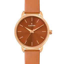 L LOGUES Women Brass Dial & Leather Straps Analogue Watch L E-686 WL-05-image-27