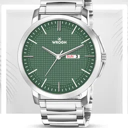 WROGN Men Bracelet Style Straps Analogue Watch WR-6607-Green-image-75