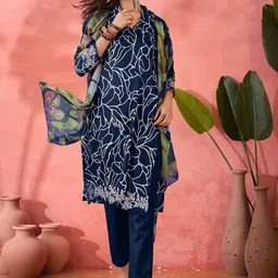 SHADOW & SAINING Floral Printed Unstitched Dress Material-image-14