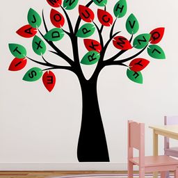 LANSTICK Black & Green Printed Splash Proof Wall Sticker-33