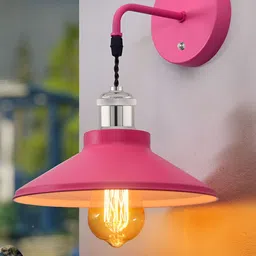 Homesake Pink Metal Cylinder Shaped Wall Lamp-image-67