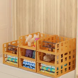 Kuber Industries Brown Set of 6 Reusable Drawer Organiser Organisers-33