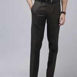 Van Heusen Men Textured Slim Fit Formal Trousers-picture-6