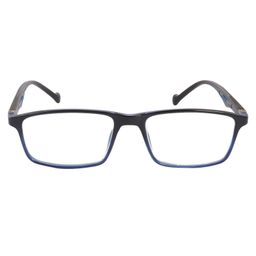 Optify Blue Light Blocking Zero Power Glasses Rectangle Shape - Black Blue image 3