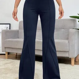 Stylecast X Slyck Women Comfort Flared Wrinkle Free Trouser-image-75