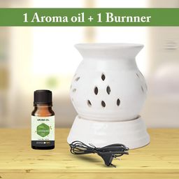 PEEPALCOMM 2Pcs White Electric Scented Diffuser With Lemongrass Oil - 10 ml-29