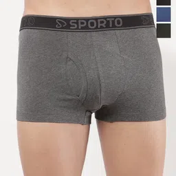 Sporto by Macho Pack Of 4 Men Outer Elasticated Short Trunk Sprto_M1022-A1-B1-Dnm1-Olv1-L-picture-4