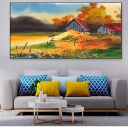 DEKORSTATION Yellow Canvas Wall Art-image-32