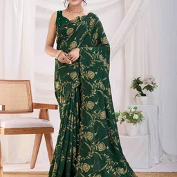 Mitera Embellished Beads and Stones Silk Blend Saree-image-85
