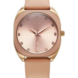Fastrack Women Embellished Dial & Leather Straps Analogue Watch FV60057WL01-43
