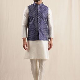 Anouk Mandarin Collar Straight Kurta With Pyjamas-image-22