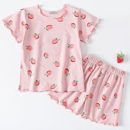 FOREVER FRIDAY Girls Printed Round Neck Top With Shorts-picture-7