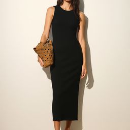 SASSAFRAS Women Bodycon Cut-Out Midi Dress-image-93