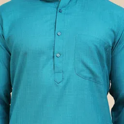 Anouk Rustic Men Solid Cotton Kurta with Pyjamas image 5