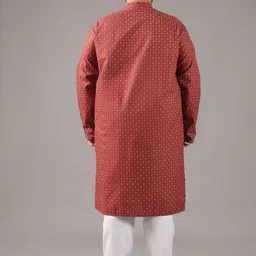 SOJANYA PLUS Men Ethnic Motifs Printed Regular Kurta with Pyjamas image 4