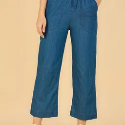 CORSICA Women Relaxed Straight Leg Loose Fit Denim Trousers-picture-11