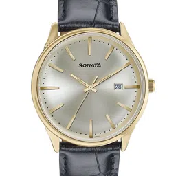 Sonata Men Dial & Leather Straps Analogue Watch 77166YL01-image-40