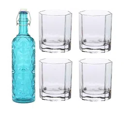 SOMIL Blue Glass Airtight Can Bottle-image-70