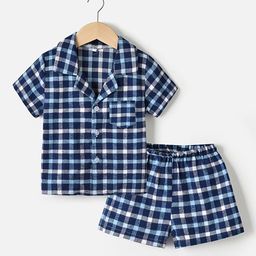 LULU & SKY Boys Checked Night suit-image-80