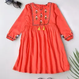 BAESD Floral Embroidered Fit & Flare Dress-39